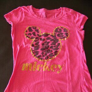 Disney Pink animal print glitter mickey